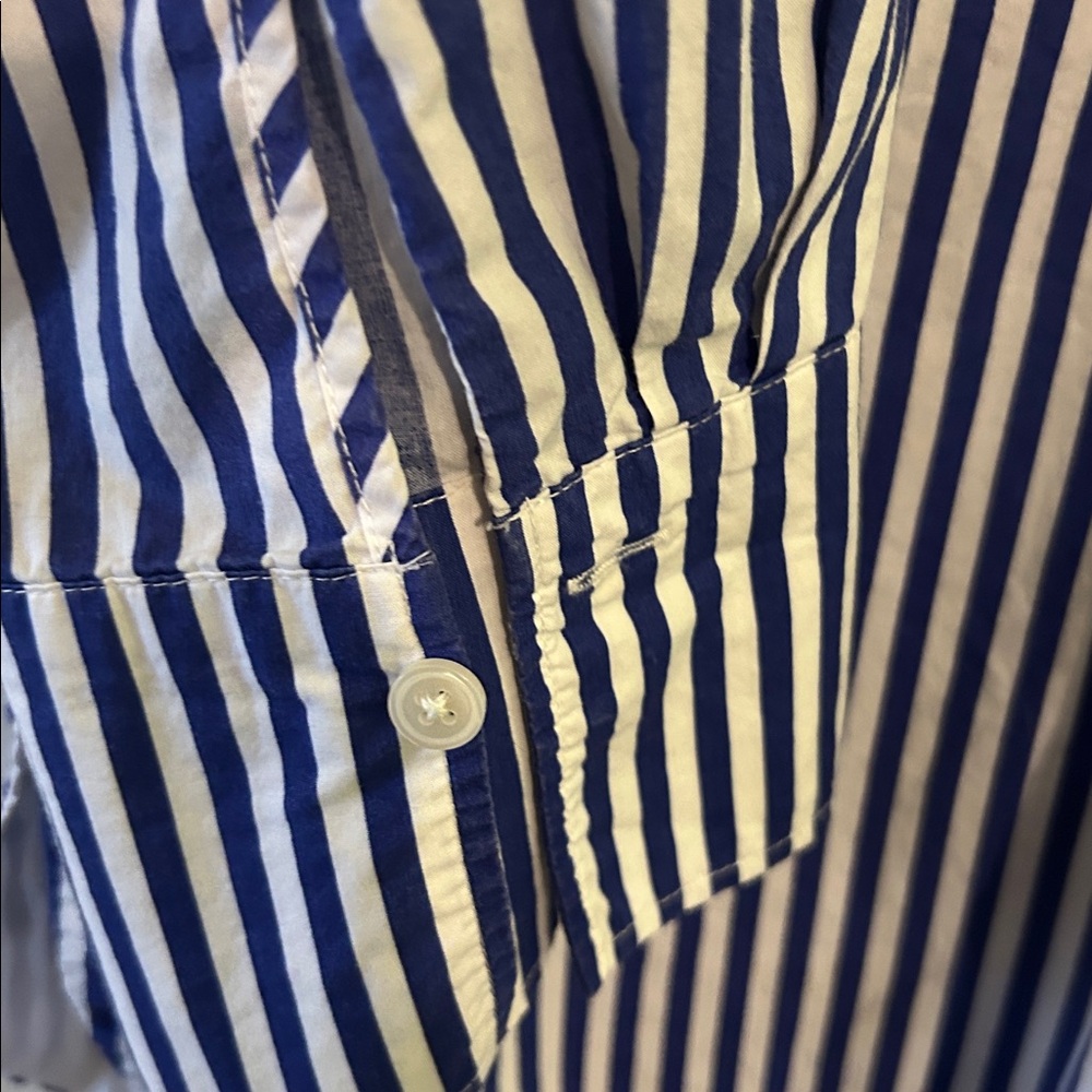 Talbots Navy and White Striped Top - Picture 4 of 7